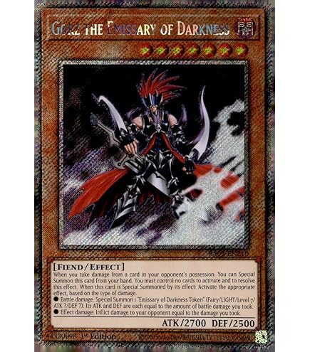 Amazon.com: YU-GI-OH! - Gorz The Emissary of Darkness (BP01-EN014